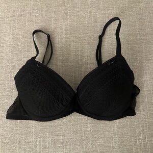 Chic Black Mesh Bra